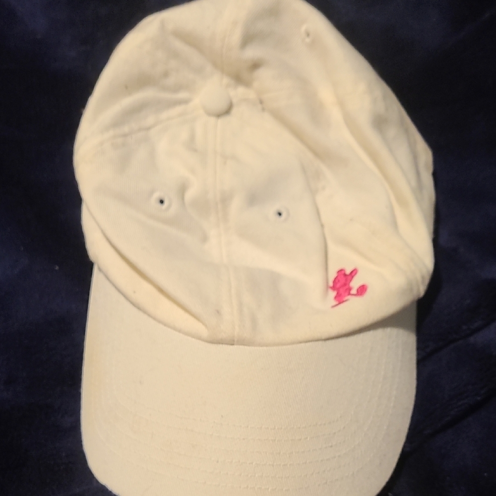 Disney Cream Cap with Pink Accent